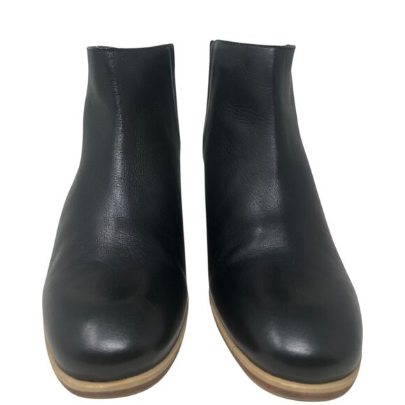Rachel Comey Mars Black Leather Stacked Heel Ankle Boots 8 Modern Minimalist - Picture 3 of 13